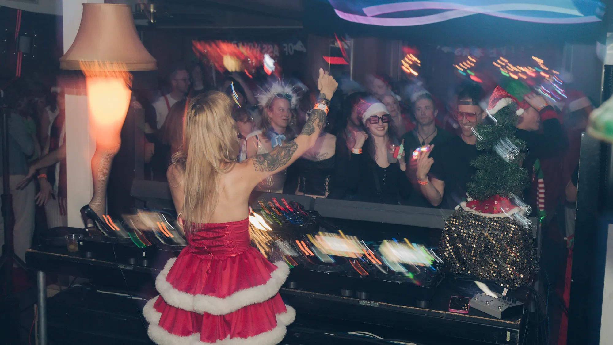 Hot Santa Rave event moment